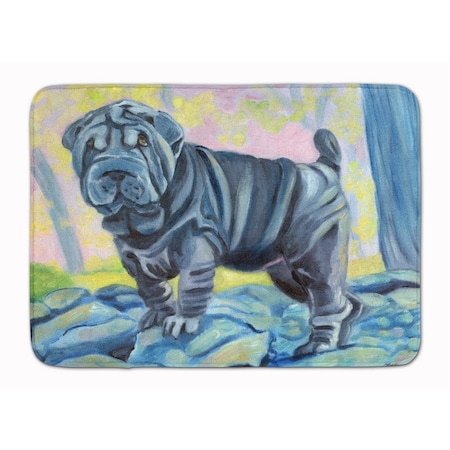 Micasa Blue Shar Pei Machine Washable Memory Foam Mat MI231190